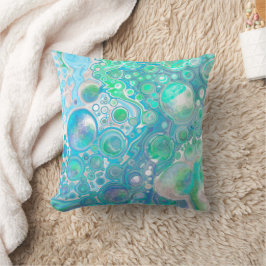 Cojín Decorativo Burbujas abstractas de Sea Blue