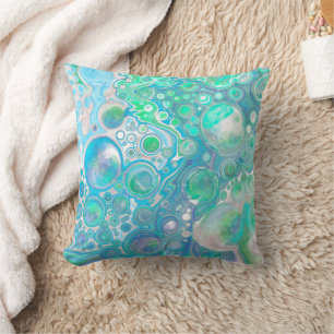 Cojín Decorativo Burbujas abstractas de Sea Blue