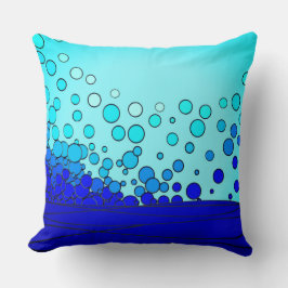 Cojín Decorativo Burbujas del agua azul