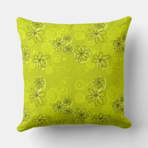 Cojín Decorativo Burbujas florales de Mazipoodles - Verde de oliva
