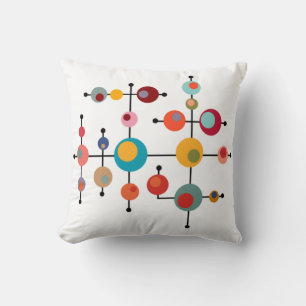 Cojín Decorativo Burbujas modernas de mediados de siglo