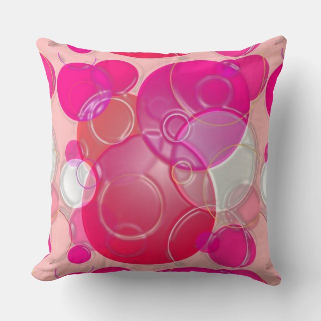 Cojín Decorativo Burbujas rosadas (Anverso)
