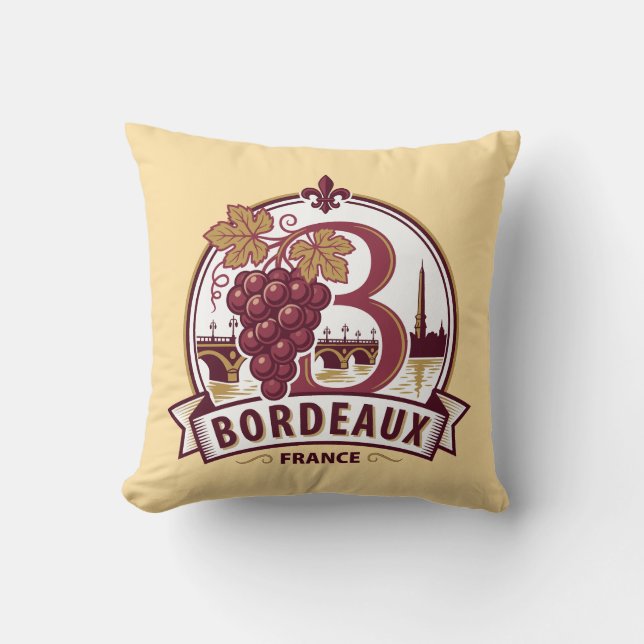 Cojín Decorativo Burdeos Francia (Anverso)