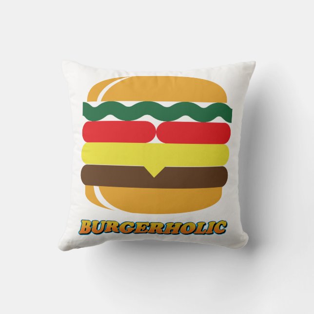 Cojín Decorativo Burgerholic (Reverso)