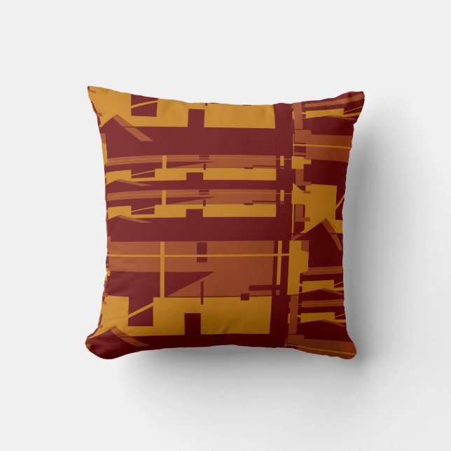 Cojín Decorativo Burgundy Gold Rust Southwest parece una mezquita d (Anverso)