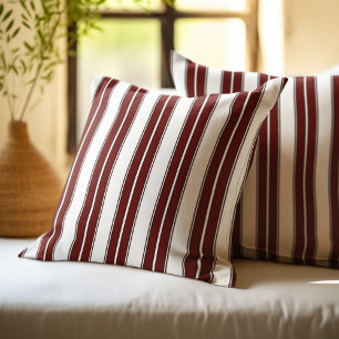 Cojín Decorativo Burgundy Moderno a Rayas