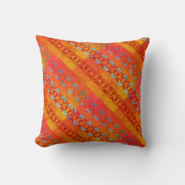 Cojín Decorativo Burgundy Oro Azul en mosaico de capas diagonales n