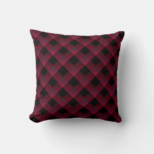 Cojín decorativo Burguny Plaid
