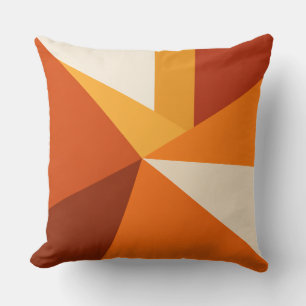 Cojín Decorativo Burnt Orange Geometric Starburst