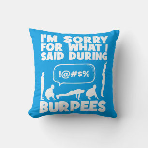 Cojín Decorativo BURPEES - Divertidos ejercicios de Novedad