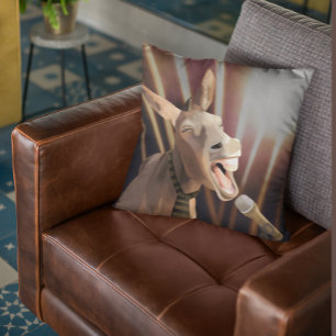 Cojín Decorativo Burro canto divertido