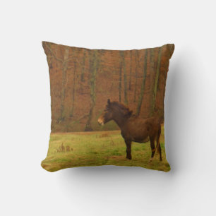 Cojín Decorativo Burro marrón,