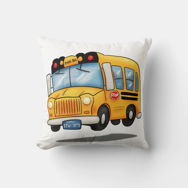 Cojín Decorativo Bus escolar Personalizado (Anverso)