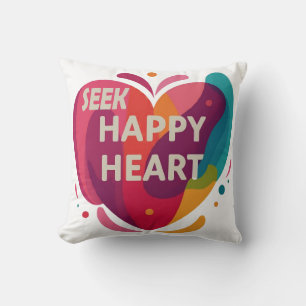 Cojín Decorativo Buscar corazón feliz