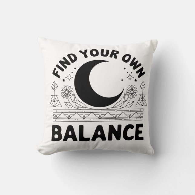 Cojín Decorativo Buscar su propio saldo (Anverso)