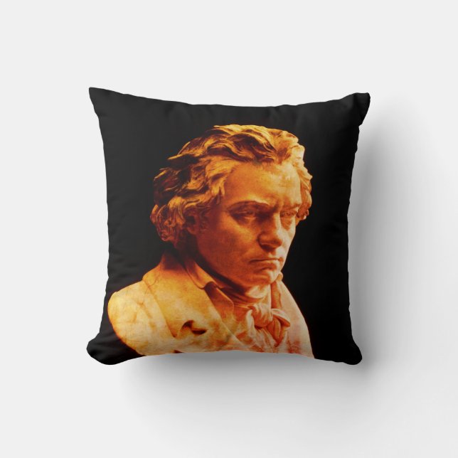 Cojín Decorativo Busto de Ludwig van Beethoven (Anverso)