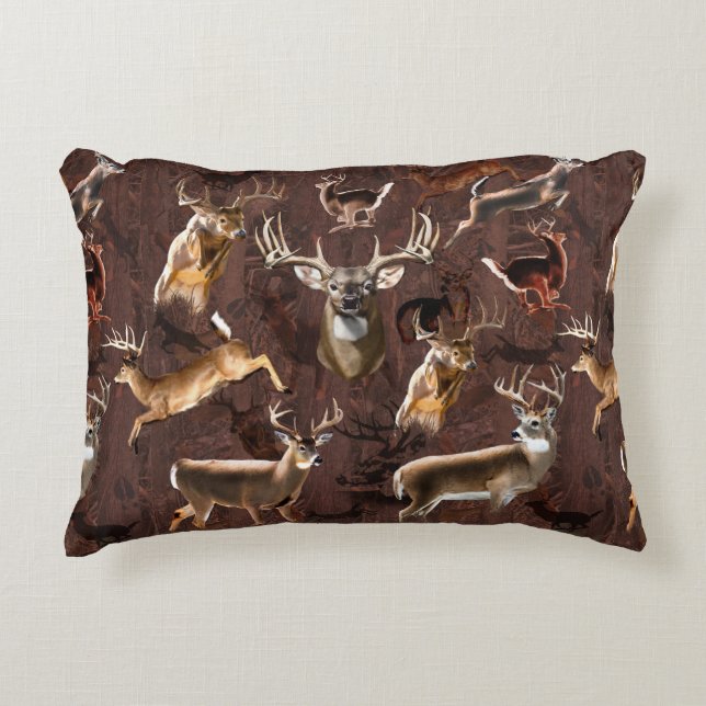 Cojín Decorativo Busy Whitetail Deer (Anverso)