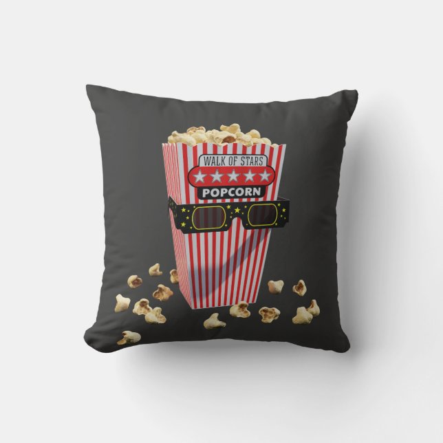 Cojín Decorativo Buttered Popcorn and 3D Movie glasses (Anverso)