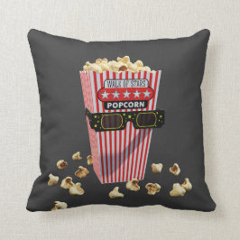 Cojín Decorativo Buttered Popcorn and 3D Movie glasses