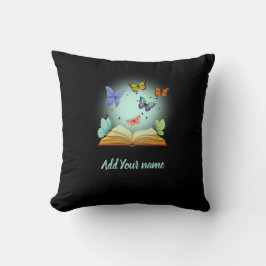 Cojín Decorativo Butterflies in Book Throw Pillow