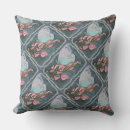 COJÍN DECORATIVO BUTTERFLOR ROSA Y AZUL