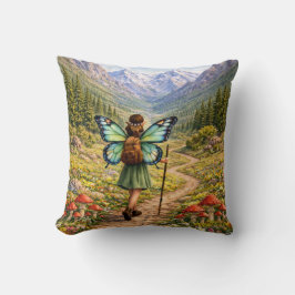 Cojín Decorativo Butterfly Fairy Mountain Hiker | Fairycore Flower