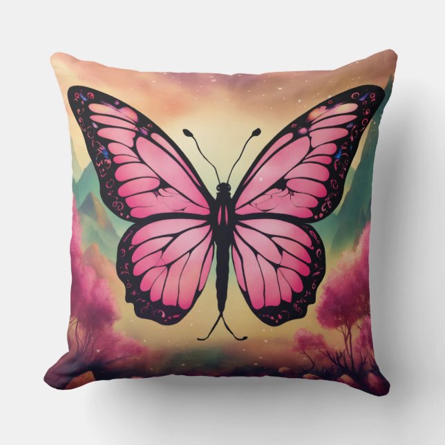 Cojín Decorativo Butterfly Logo Throw Pillow (Anverso)