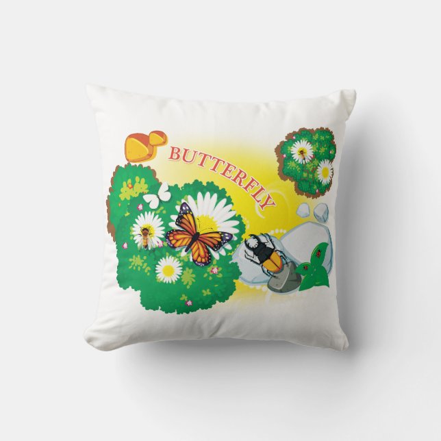 Cojín Decorativo BUTTERFLY Pillow (Anverso)