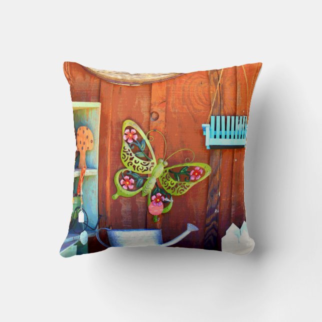 Cojín Decorativo Butterfly Throw Pillow 16" x 16" (Reverso)