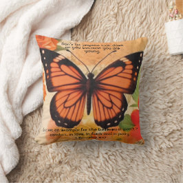 Cojín Decorativo Butterfly Throw Pillow 1 Timothy 4:12