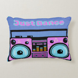 Cojín Decorativo Buzón de Boombox con estilo retro de baile