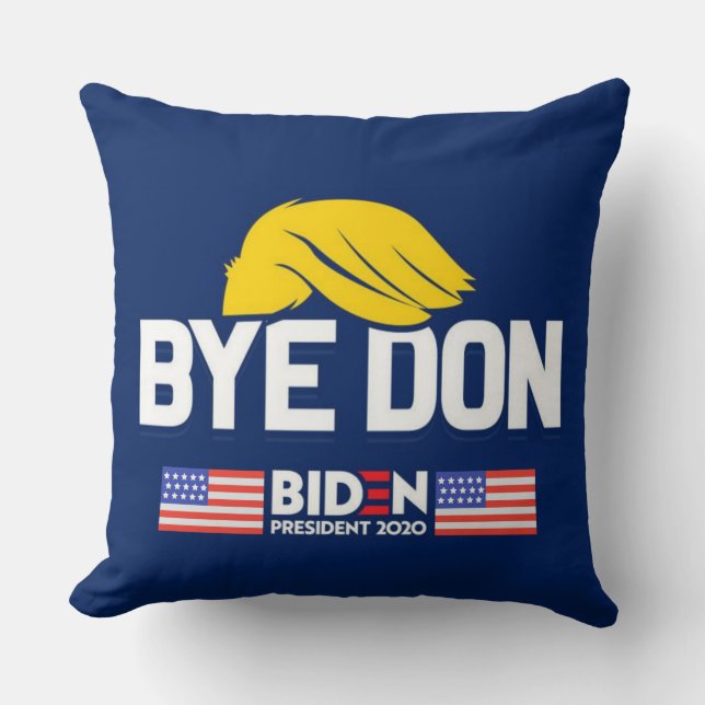 Cojín Decorativo Bye Don BIDEN 2020 Presidente HARRIS (Anverso)