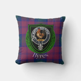 Cojín Decorativo Byres Scottish Clan Tartan & Crest