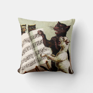 Cojín Decorativo C. 19. Cantando gatos