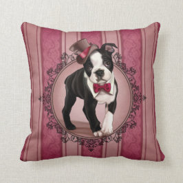 Cojín Decorativo Caballero Boston Terrier