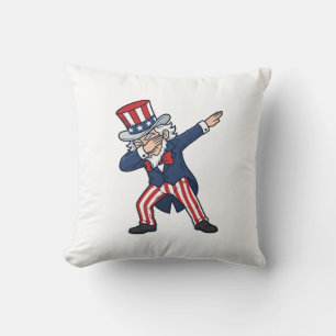 Cojín Decorativo Caballero Patriótico Dabbing Diseño Vector Vintage