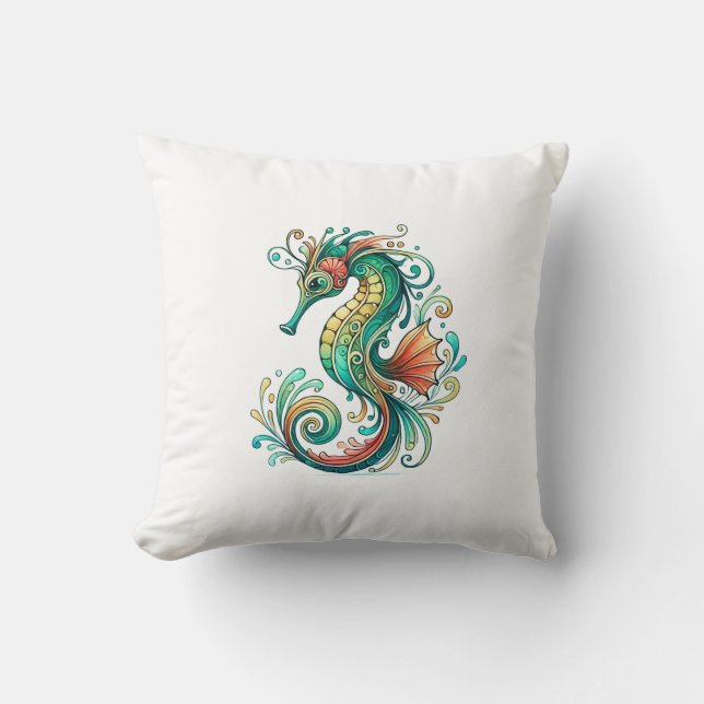 Cojín Decorativo Caballito de mar (Anverso)