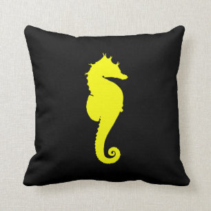 Cojín Decorativo Caballito de mar amarillo