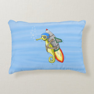 Cojín Decorativo Caballito de mar cohete