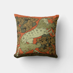 Cojín Decorativo Caballo Art Nouveau de Verneuil: Vintage Ecuestre