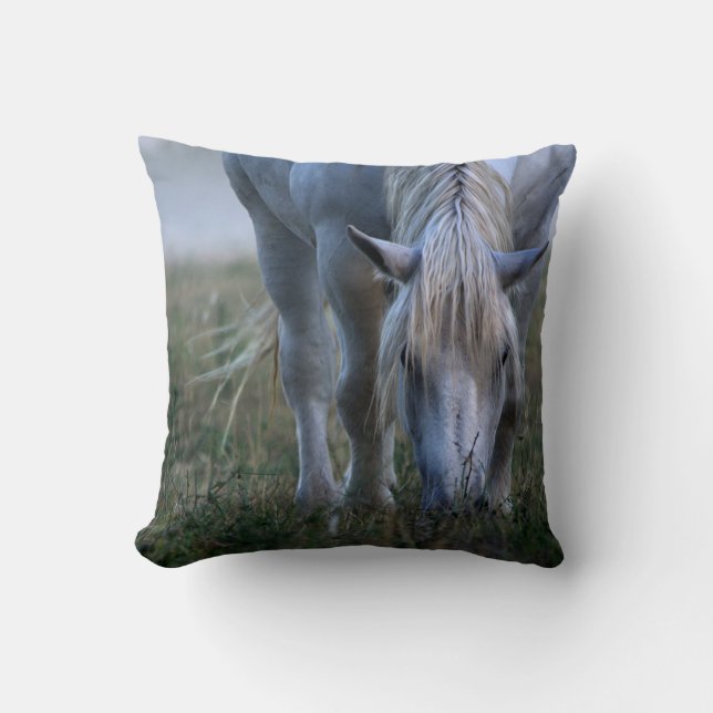 Cojín Decorativo Caballo blanco (Anverso)
