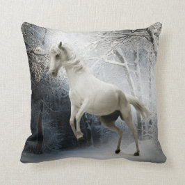 Cojín Decorativo Caballo blanco de fantasía