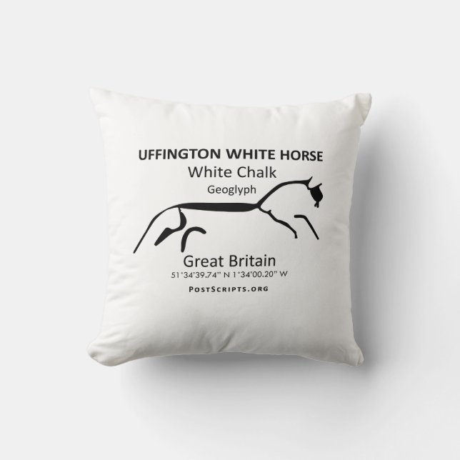Cojín Decorativo Caballo blanco de Uffington (Anverso)