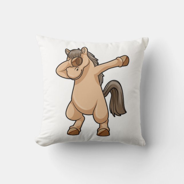 Cojín Decorativo Caballo con baile de hip hop (Anverso)
