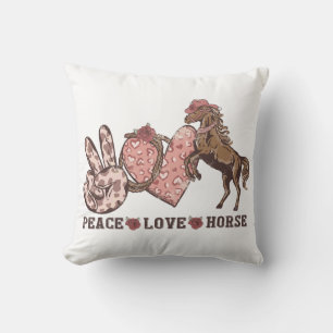 Cojín Decorativo Caballo de amor de paz