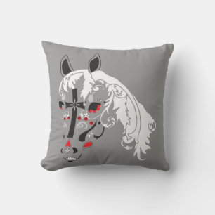 Cojín Decorativo caballo de cráneo de azúcar