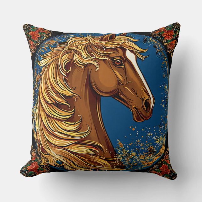 Cojín Decorativo Caballo de Cuento de Hadas (Anverso)