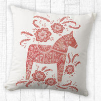 Caballo de dala sueco rojo y blanco