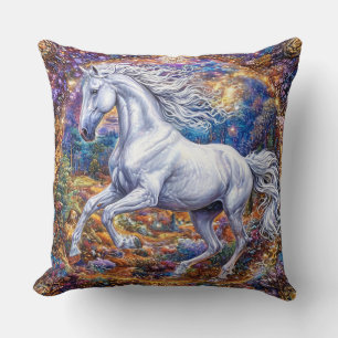 Cojín Decorativo Caballo de dibujos animados lindo