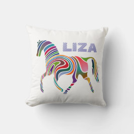Cojín Decorativo Caballo de fantasía colorido y personalizado